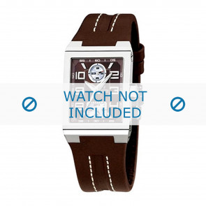 Watch strap Festina F16224-D Leather Dark brown 14mm