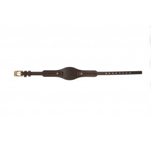 Watch strap Fossil JR9760 Leather Dark brown 6mm