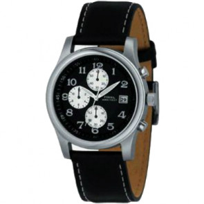 Watch strap Fossil FS2898 Leather Black 22mm