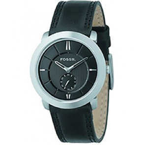 Watch strap Fossil FS4289 Leather Black 22mm