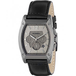 Watch strap Fossil FS4320 Leather Black 22mm