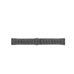 Watch strap Fossil FS4721 Stainless steel Anthracite grey 22mm