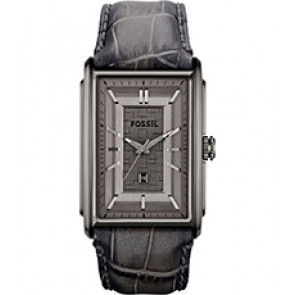 Watch strap Fossil FS4771 Leather Grey 26mm