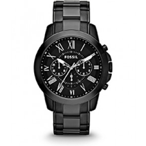 Watch strap Fossil FS4832 Stainless steel Black 22mm