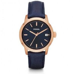 Watch strap Fossil FS4838 Leather Blue 20mm