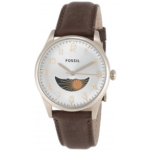 Watch strap Fossil FS4847 Leather Brown 20mm