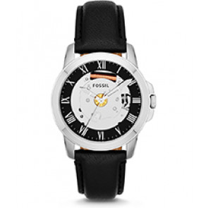 Watch strap Fossil FS4869 Leather Black 20mm