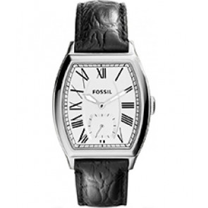 Watch strap Fossil FS4997 Leather Black 20mm