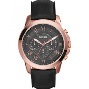 Watch strap Fossil FS5085 Leather Black 22mm