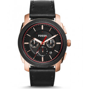 Watch strap Fossil FS5120 Leather Black 24mm