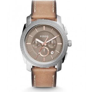 Watch strap Fossil FS5192 Leather Beige 24mm