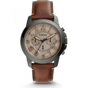 Watch strap Fossil FS5214 Leather Brown 22mm