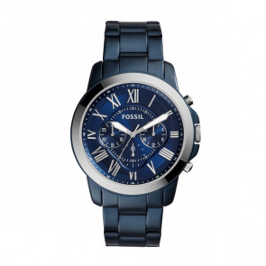 Fossil watch strap FS5230 Metal Blue 22mm