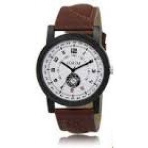 Watch strap Fossil FS5250 Leather Brown 22mm