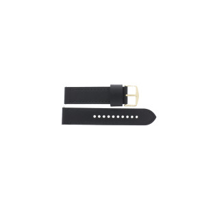 Watch strap Fossil FS5263 Leather Black 22mm
