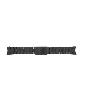 Watch strap Fossil FS5349 / 74xxxx Stainless steel Anthracite grey 22mm