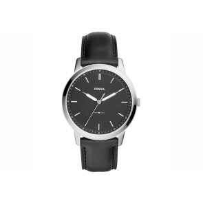 Watch strap Fossil FS5398 Leather Black 22mm