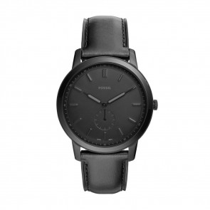 Watch strap Fossil FS5447 Leather Black 22mm