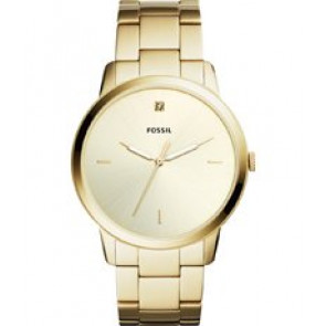 Watch strap Fossil FS5457 Stainless steel Gold Toned 22mm