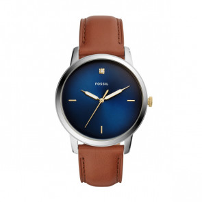 Watch strap Fossil FS5499 Leather Cognac 22mm