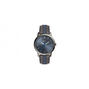 Watch strap Fossil FS5555 Leather Grey 22mm