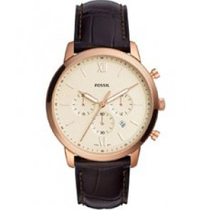 Watch strap Fossil FS5558 Leather Brown 22mm