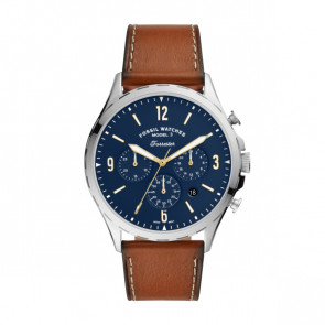 Watch strap Fossil FS5607 Leather Cognac 24mm