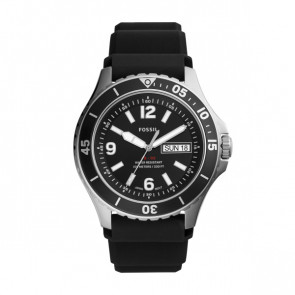 Watch strap Fossil FS5689 Silicone Black 22mm