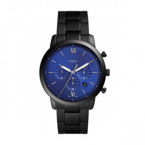 Watch strap Fossil FS5698 Steel Black 22mm