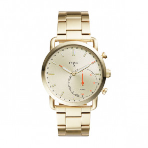 Watch strap Fossil FTW1152 Steel Gold Toned 22mm