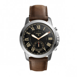 Watch strap Fossil FTW1156 Leather Brown 22mm