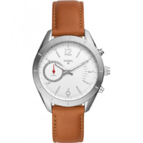 Watch strap Fossil FTW1169 Leather Brown 18mm