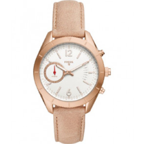 Watch strap Fossil FTW1170 Leather Beige 18mm