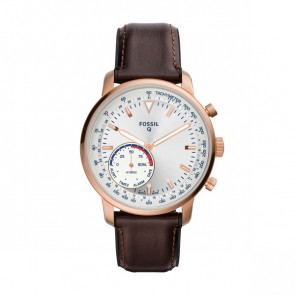 Watch strap Fossil FTW1172 Leather Brown 22mm