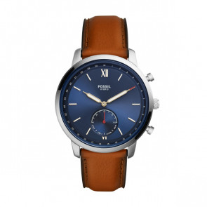 Watch strap Fossil FTW1178 Leather Brown 22mm