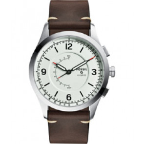 Watch strap Fossil FTW1204 Leather Brown 22mm