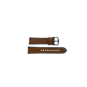 Watch strap Fossil FTW2106 Leather Brown 22mm