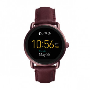 Watch strap Fossil FTW2113 Leather Purple 22mm