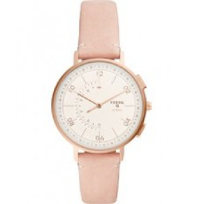 Watch strap Fossil FTW5029 Leather Pink 16mm