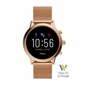 Watch strap Smartwatch Fossil FTW6062 Milanese Rosé 22mm