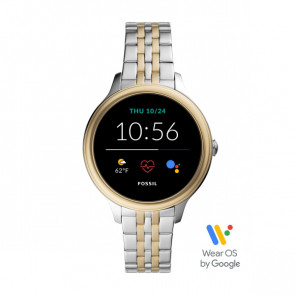 Watch strap Smartwatch Fossil FTW6074 Steel Bi-color 18mm