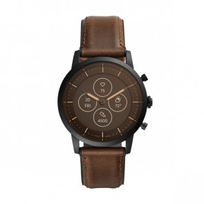 Watch strap Fossil FTW7008 Leather Brown 22mm