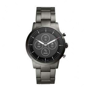 Watch strap Fossil FTW7009 Steel Black 22mm