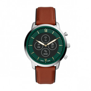 Watch strap Fossil FTW7026 Leather Brown 22mm