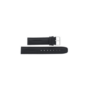 Watchband leather black 20mm EX-G180