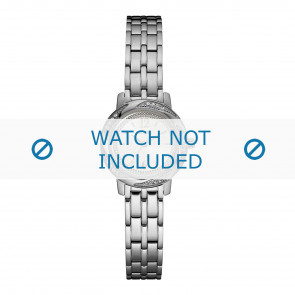 Guess watch strap W0935L1 Rose Hill Metal Silver 12mm