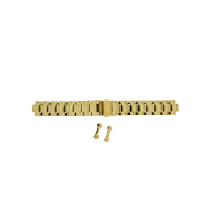 Watch strap Guess GW0410L2 / Crown Jewel Steel Gold toned 16mm