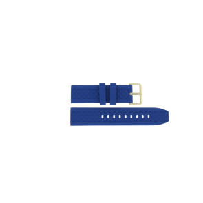 Watch strap Guess GW0729G1 / W0729G1 / Gold Tone Rubber Blue 22mm