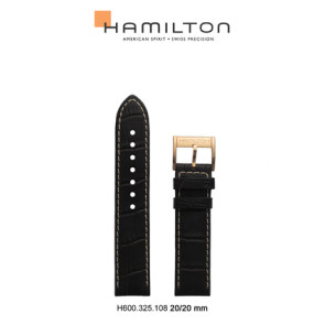 Watch strap Hamilton H600325108 Leather Brown 20mm