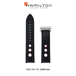 Watch strap Hamilton H690354104 Leather Bi-color 22mm